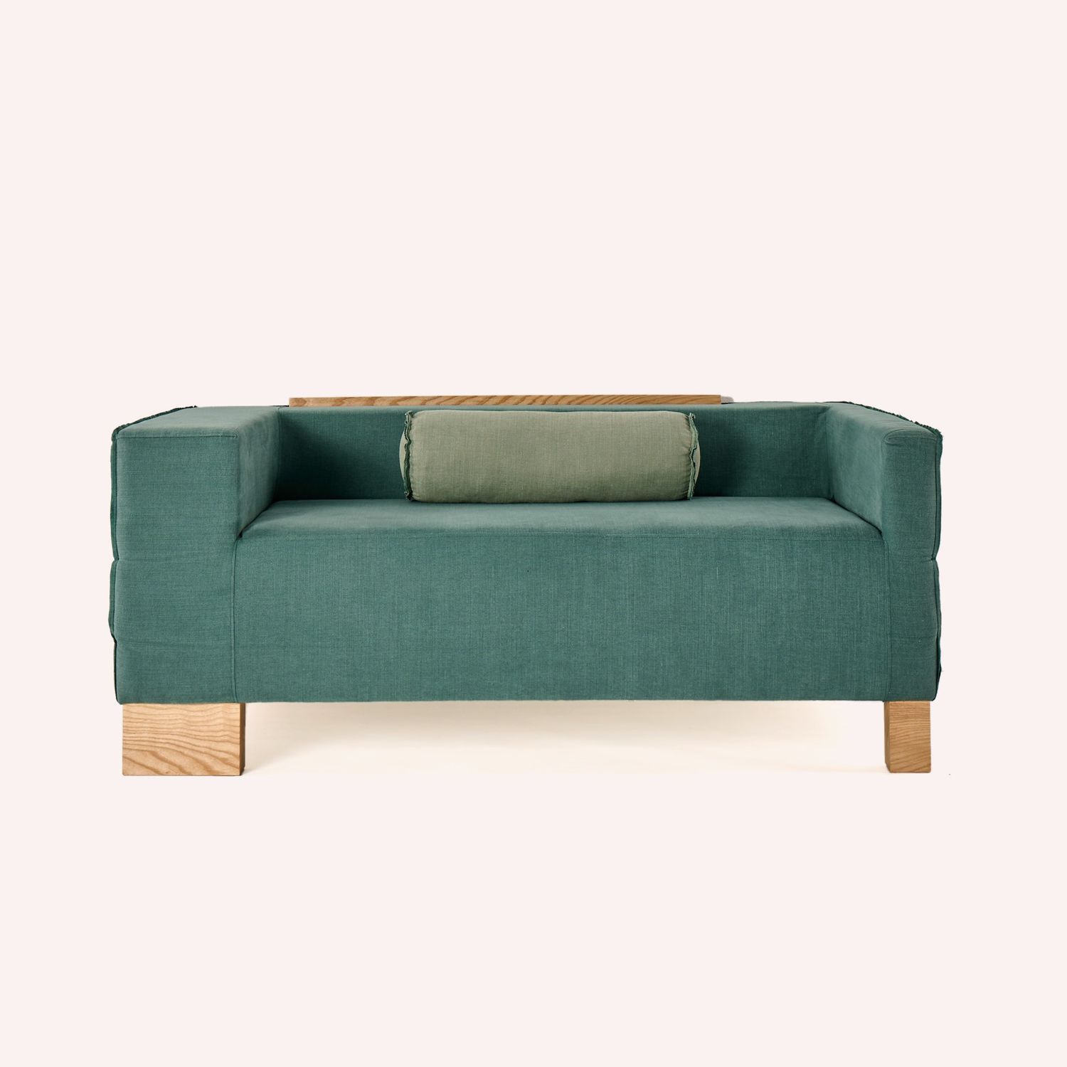 Sofa bed NIKI green / fabric / oak