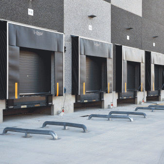 Sectional industrial door - DOCK - l-door - galvanized steel / security ...