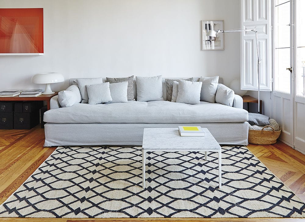 Contemporary rug - RODAS - GAN RUGS - patterned / viscose / jute