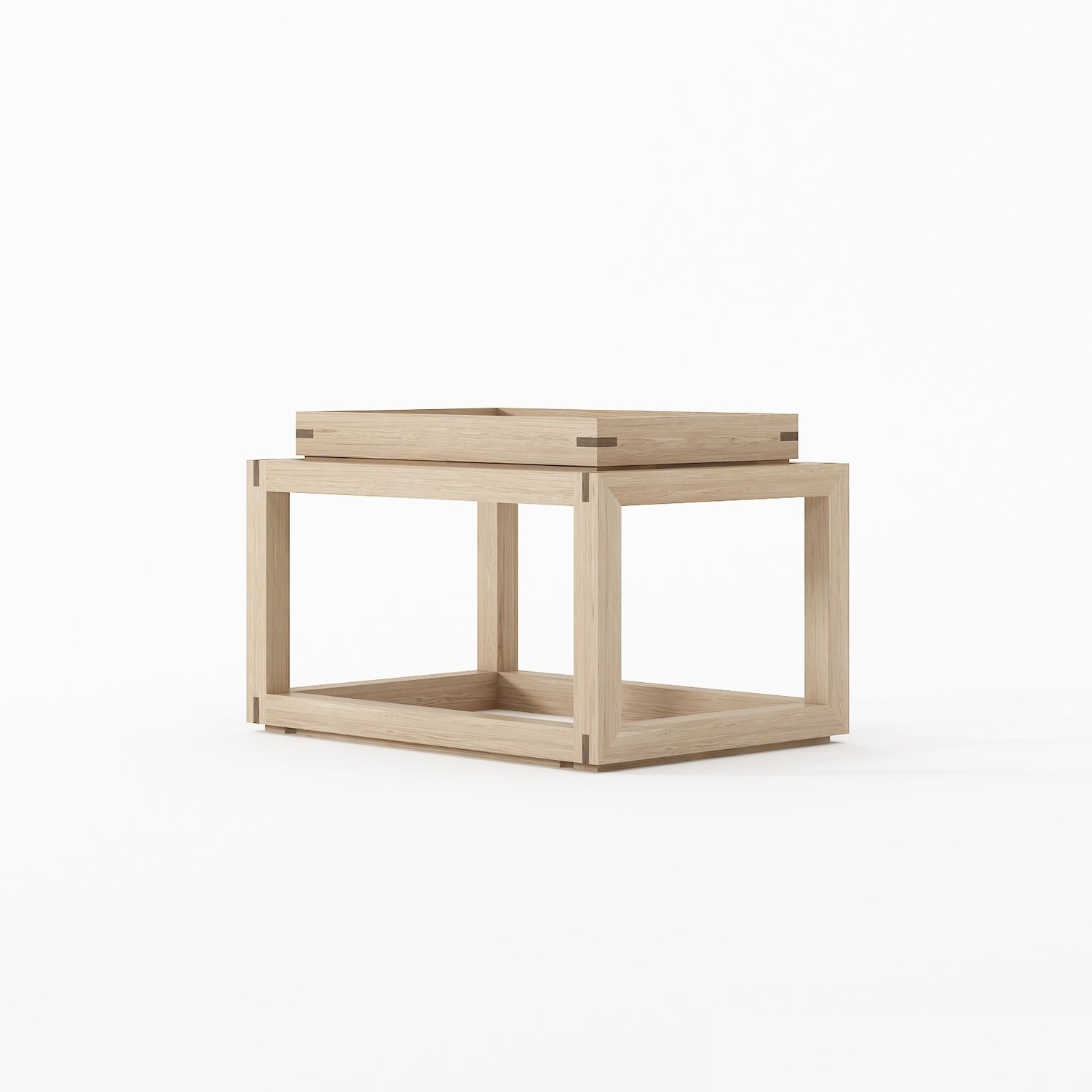 Contemporary coffee table - UP & DOWN - Karpenter - teak / white oak ...