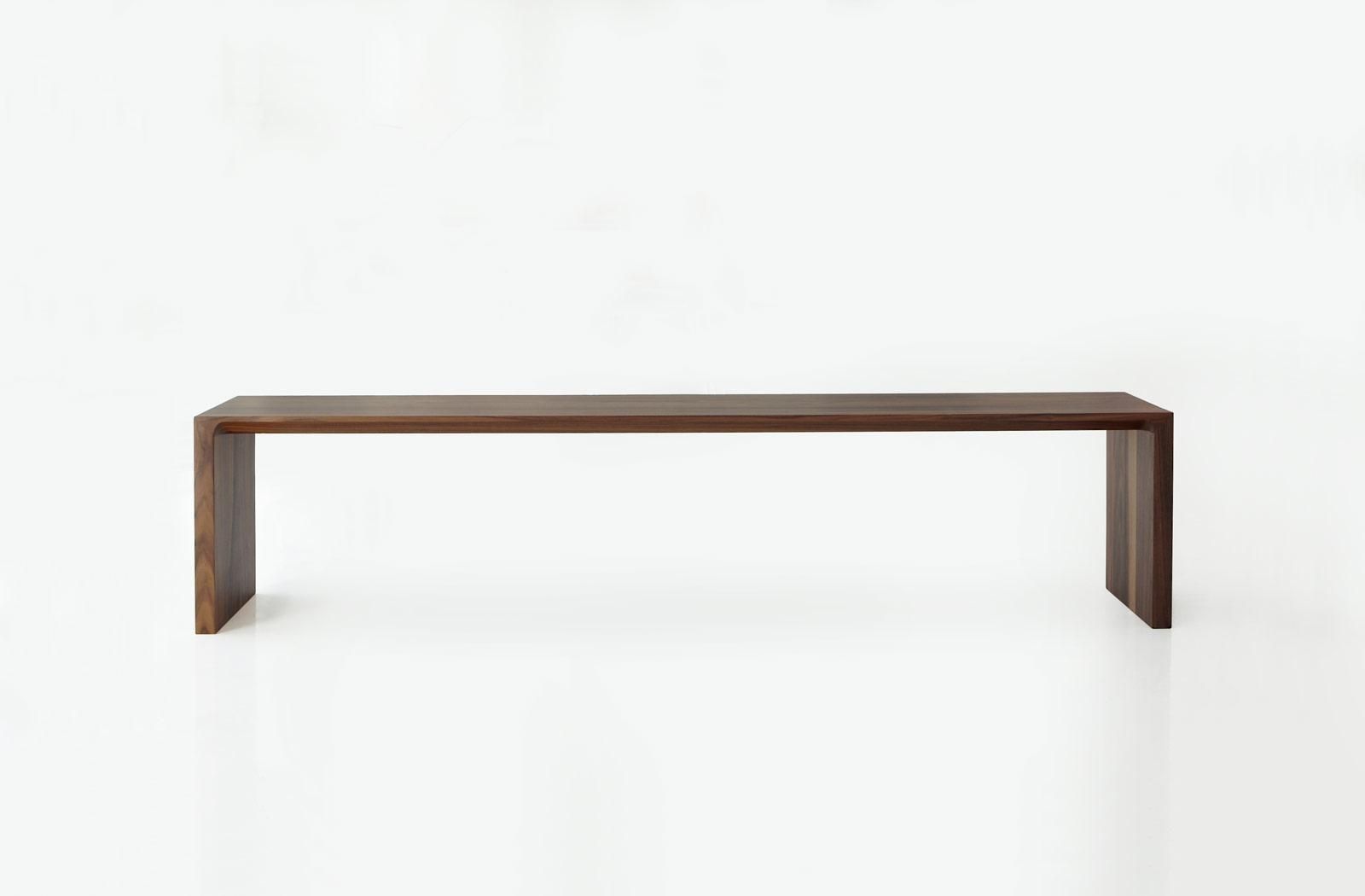 Contemporary Bench Wooden Radii Bensen