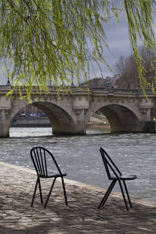 Contemporary chair - SURPIL - DCW éditions - outdoor / indoor