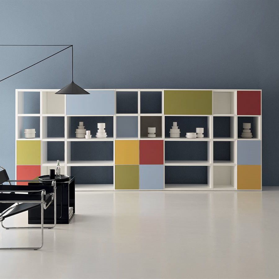 Freestanding bookcase DV525 RIGA Della Valentina Office modular