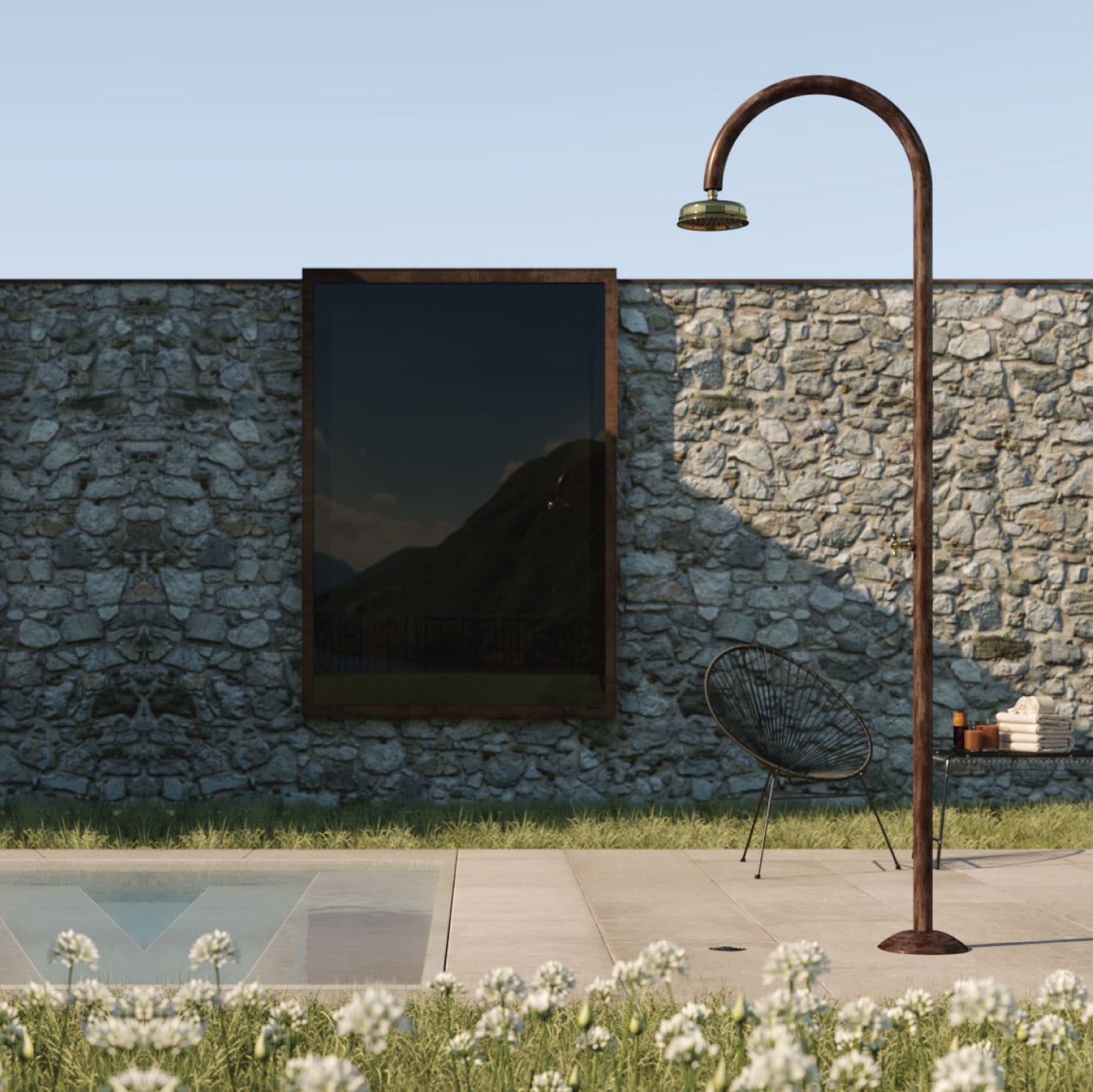 Pool outdoor shower ORIGO RAME C50R Fontealta traditional