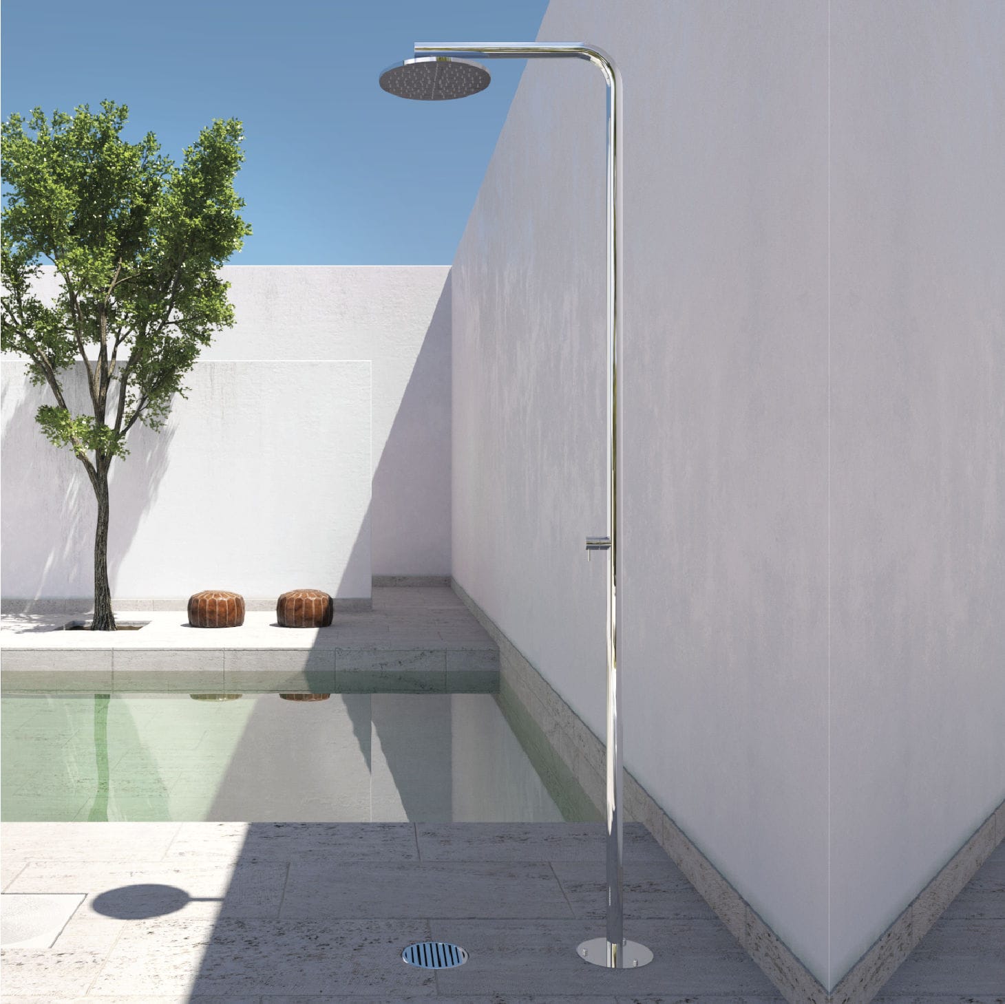 Pool outdoor shower CLASSY SHOWER C40.M Fontealta stainless