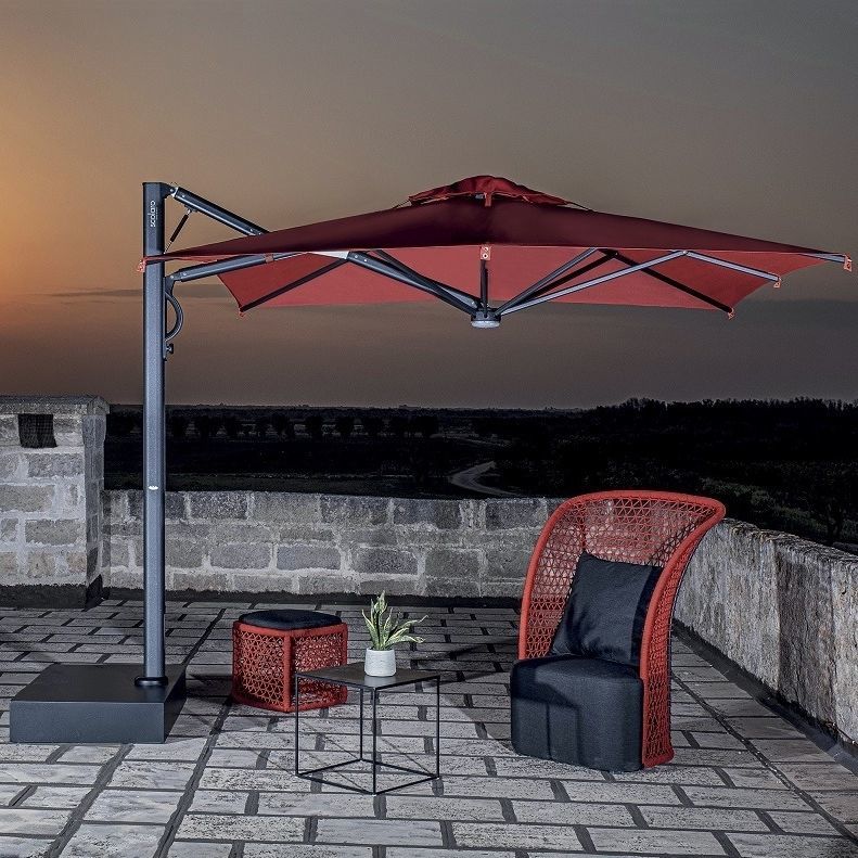 Square parasol - Astro Carbon - Scolaro - rectangular / orientable ...