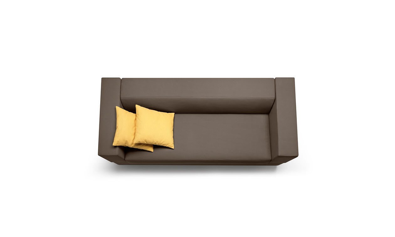 Contemporary Sofa Fabric 2 Person Brown Gum Noctis