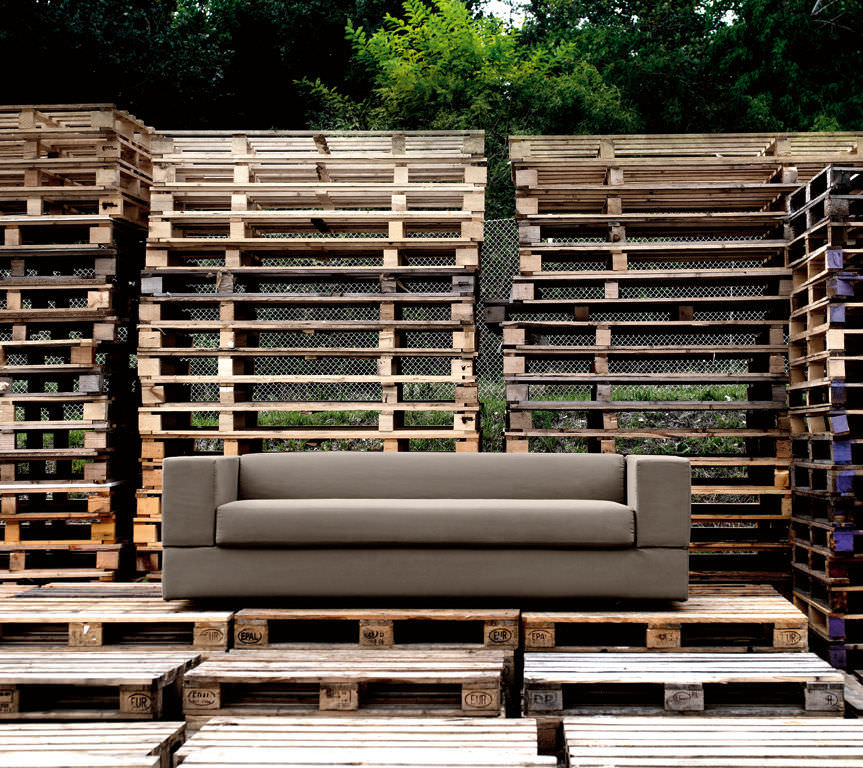Contemporary Sofa Fabric 2 Person Brown Gum Noctis