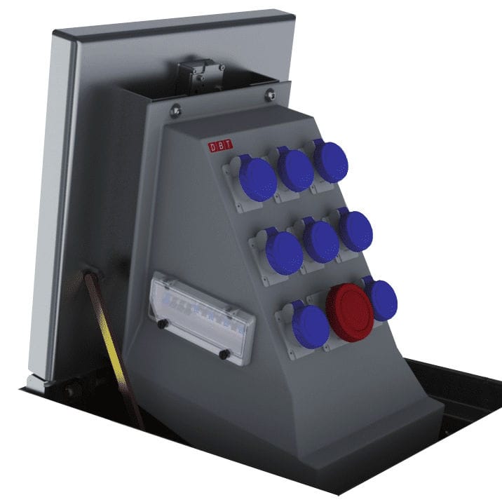 Electrical distribution bollard BRI DBT galvanized steel