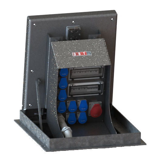 Electrical distribution bollard BRIA DBT galvanized steel