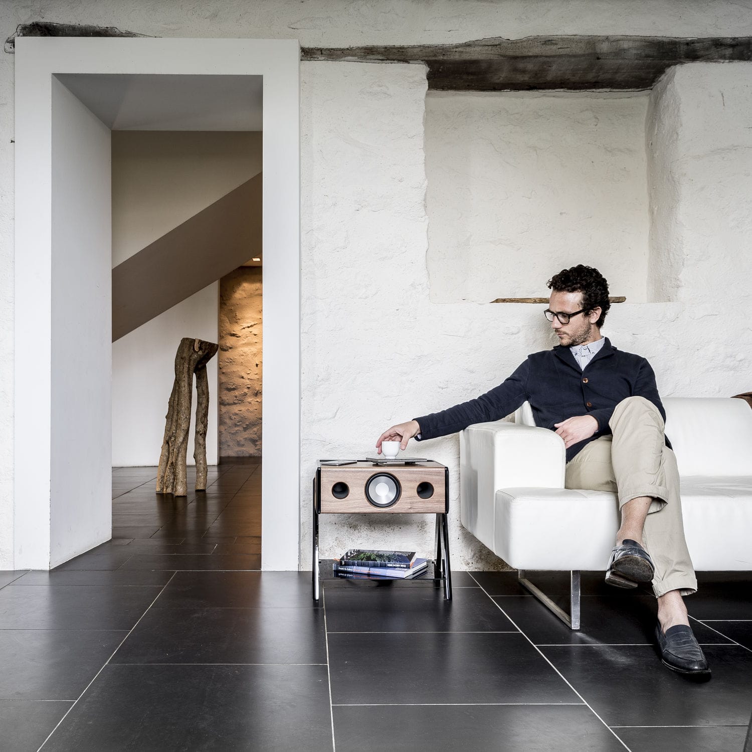 Floor-standing speaker - WOODY - La Boite Concept - Bluetooth