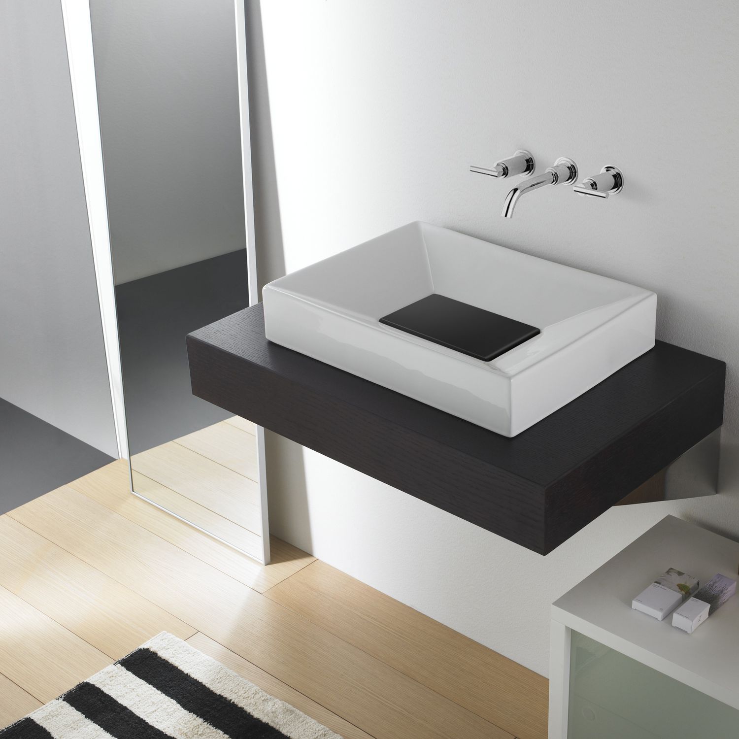 Countertop washbasin - QUADRO - Bath Collection S.L. - porcelain ...