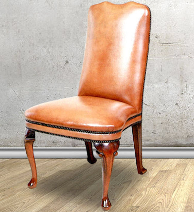 traditional leather dining chair