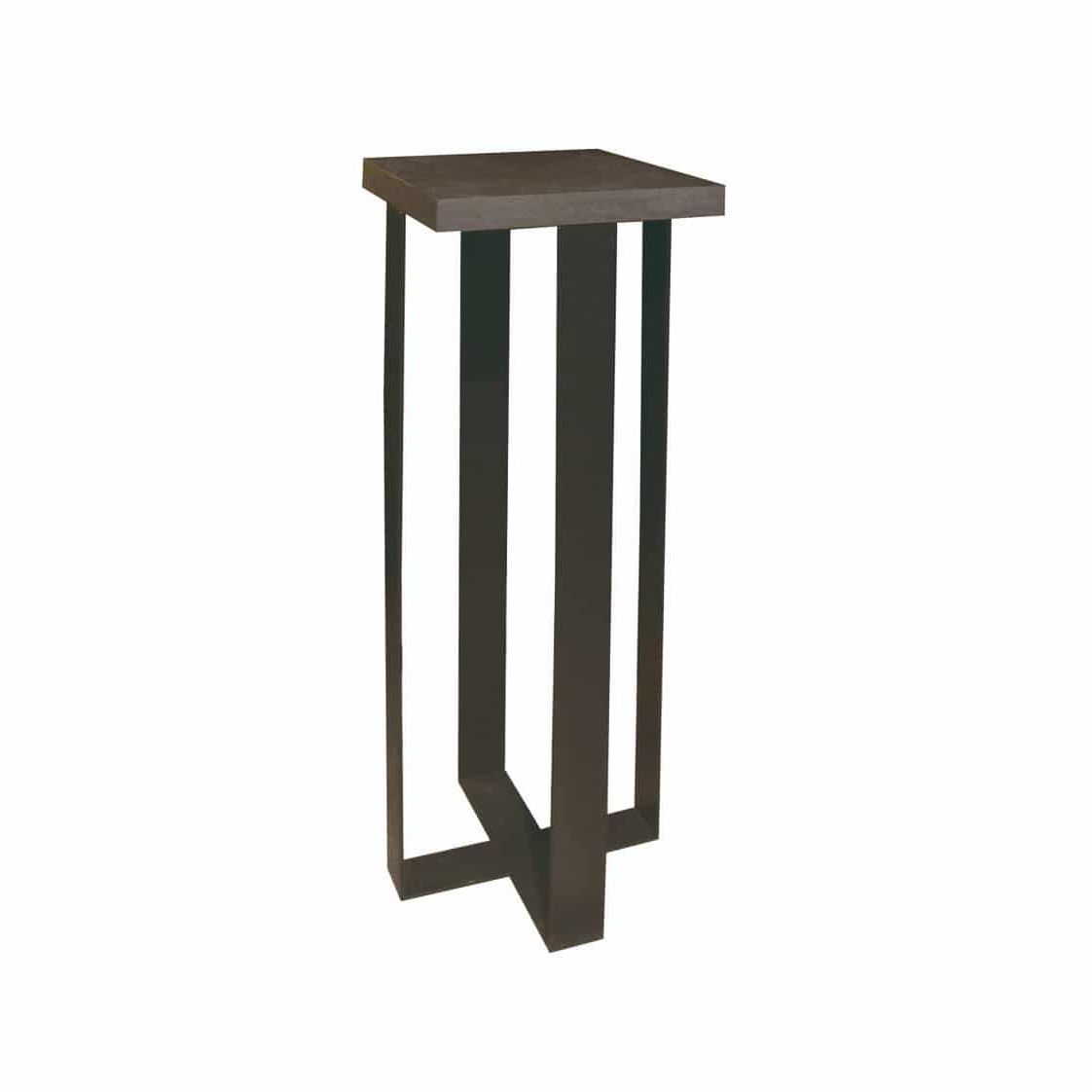 Contemporary high occasional table - Urban - PH Collection - wooden / steel base / square