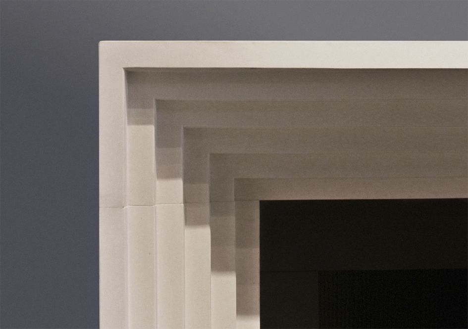 Contemporary Fireplace Mantel Limestone The Odeon Chesneys