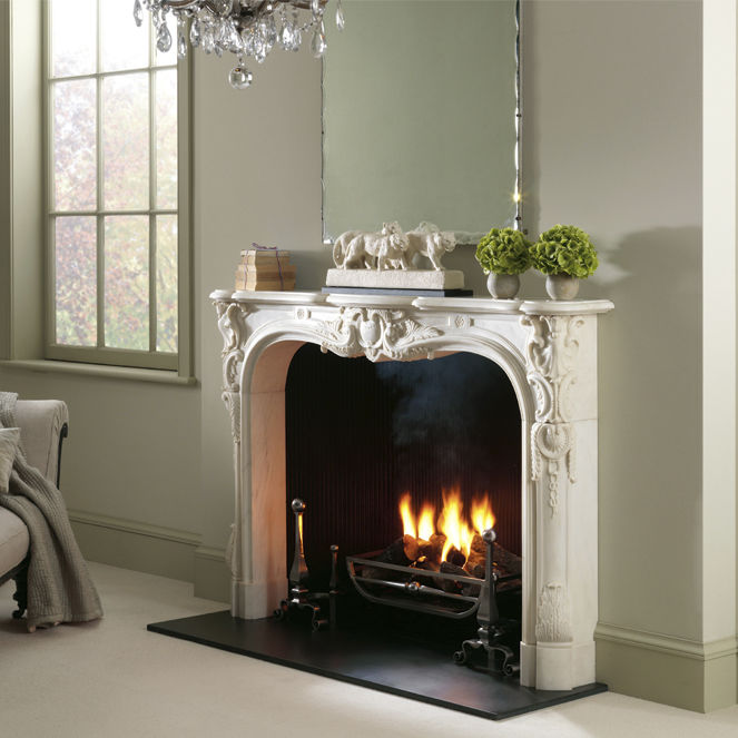 Traditional Fireplace Mantel Marble The Navarre Chesneys
