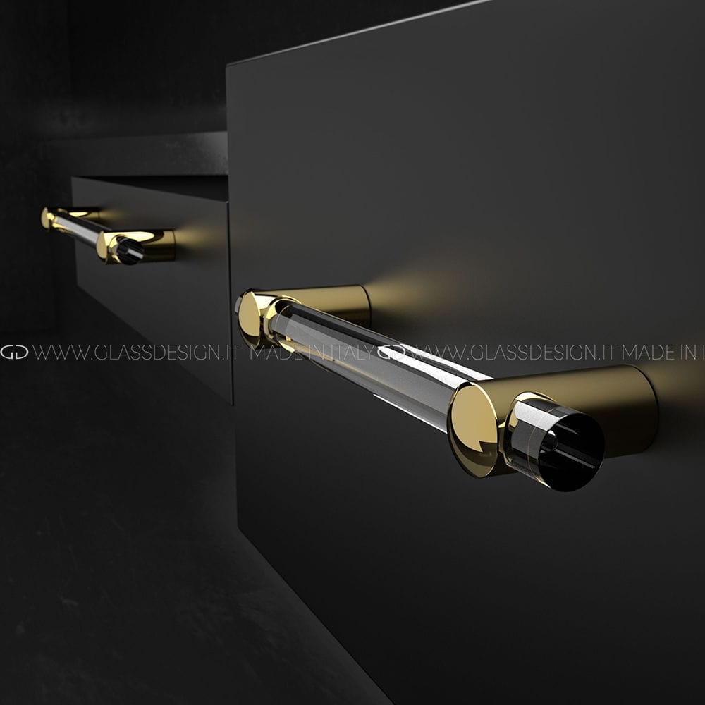 Chromeplated brass furniture handle Profili GLASS DESIGN Srl