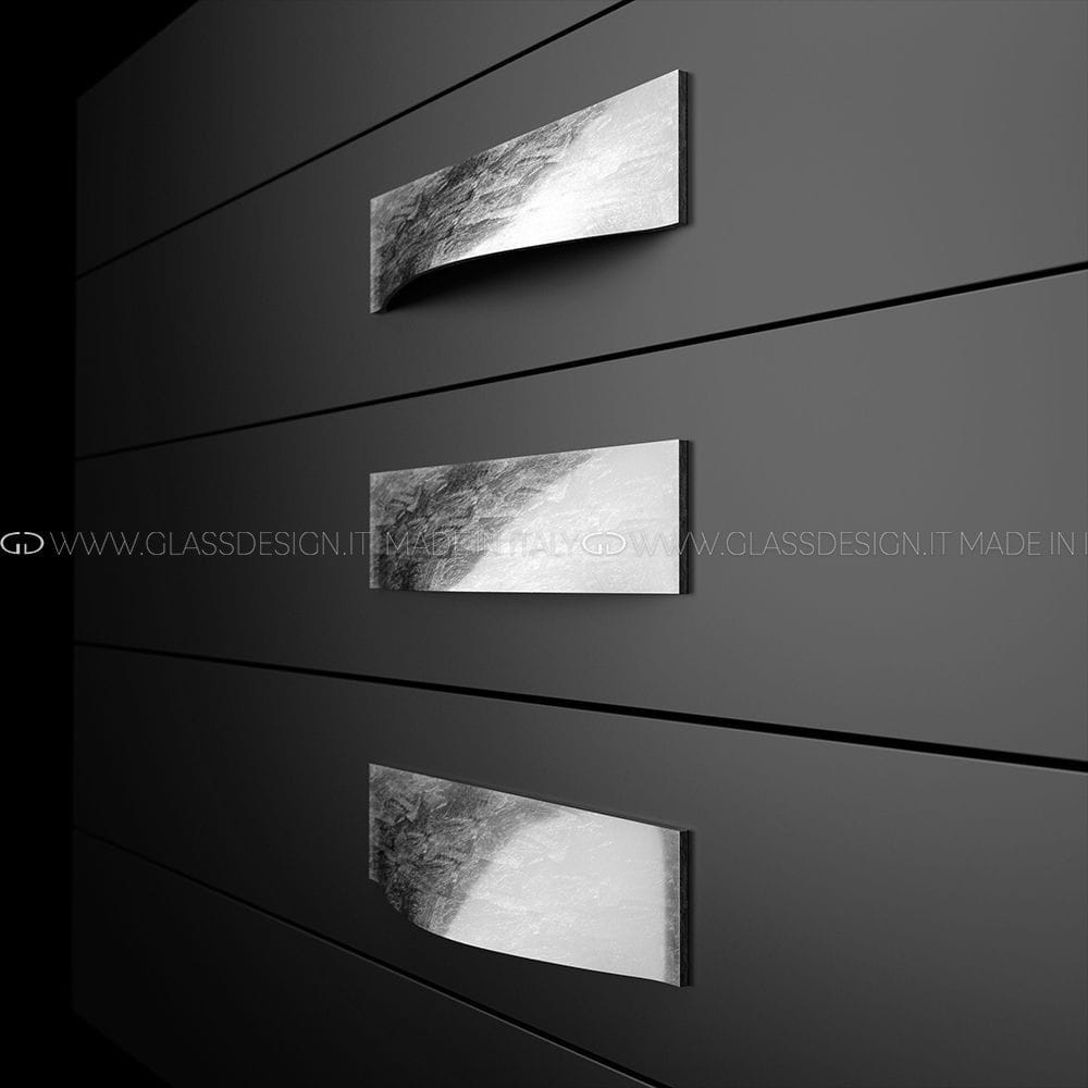 Metal furniture handle Foglia GLASS DESIGN Srl crystal / polished