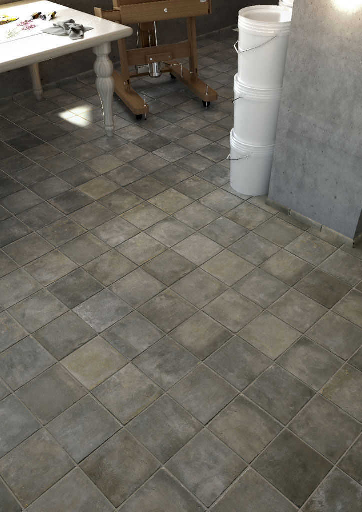 Indoor Tile Floor Porcelain Stoneware Rectangular