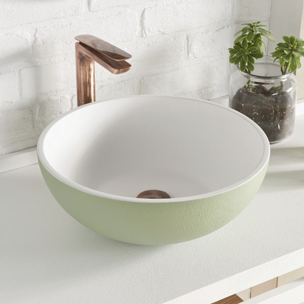 Countertop washbasin - ON-TOP XL - ACQUABELLA - composite / slate ...