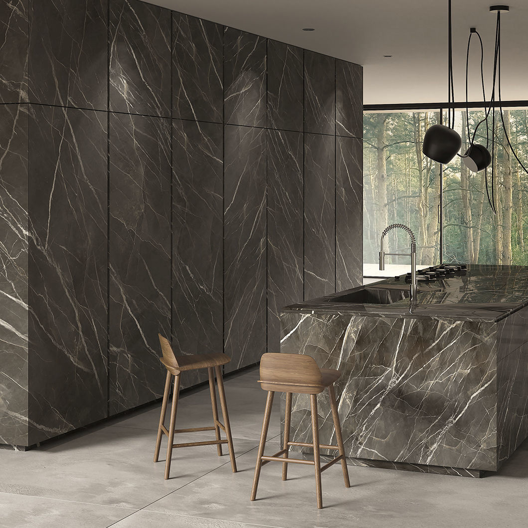 Furniture Panel - CALACATTA BLACK BOCCIARDATO - LAMINAM - Bathroom ...