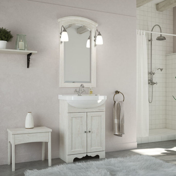 Free Standing Washbasin Cabinet Wooden Traditional