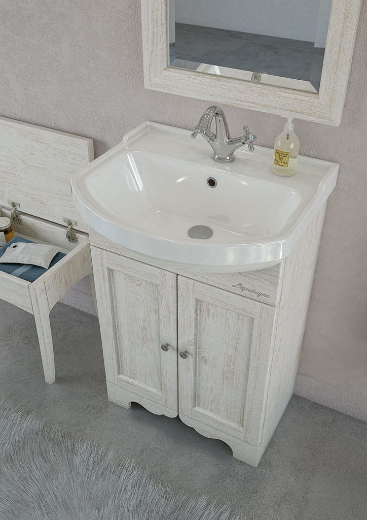 Free Standing Washbasin Cabinet Wooden Traditional