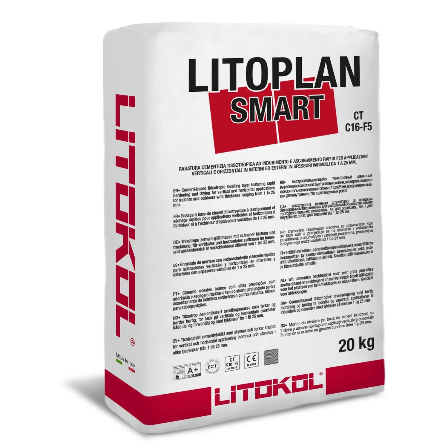 Nonshrink mortar LITOPLAN SMART LITOKOL smoothing / adhesive