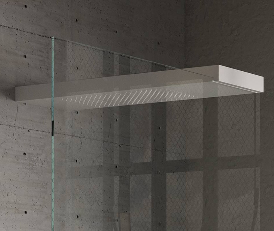 Wallmounted shower head SHOWER GLASS MOMA DESIGN rectangular / rain