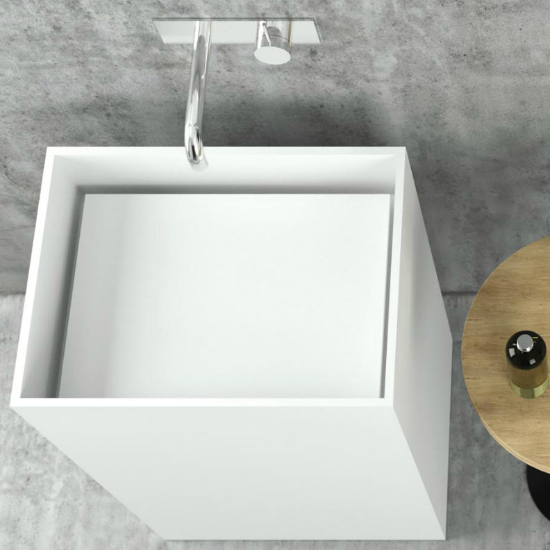Freestanding washbasin TOWER CUBE MOMA DESIGN BY ARCHIPLAST