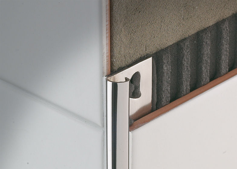 Plastic edge trim ROUNDJOLLY RJ PROFILITEC brass / aluminum