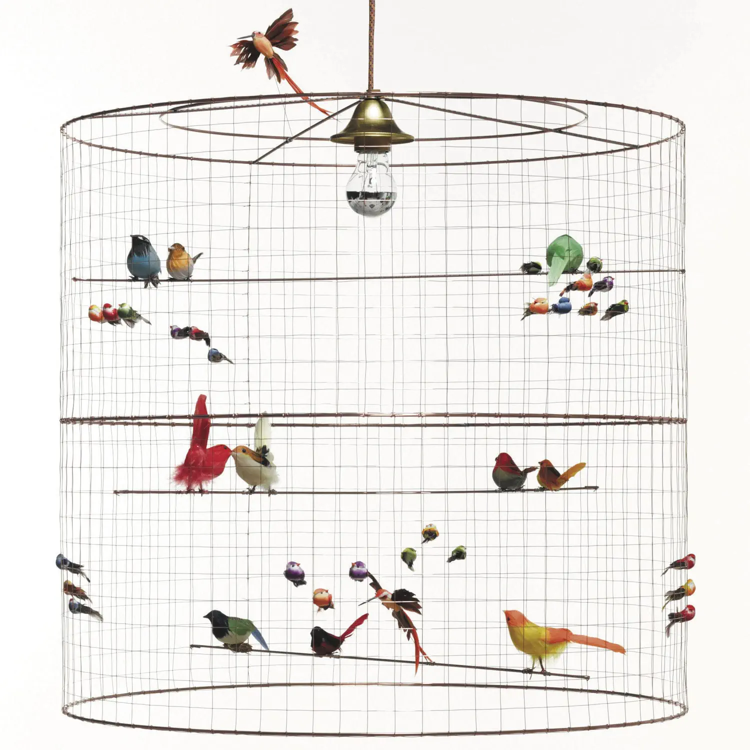 Pendant lamp - GRANDE VOLIÈRE - MATHIEU CHALLIÈRES PARIS - metal