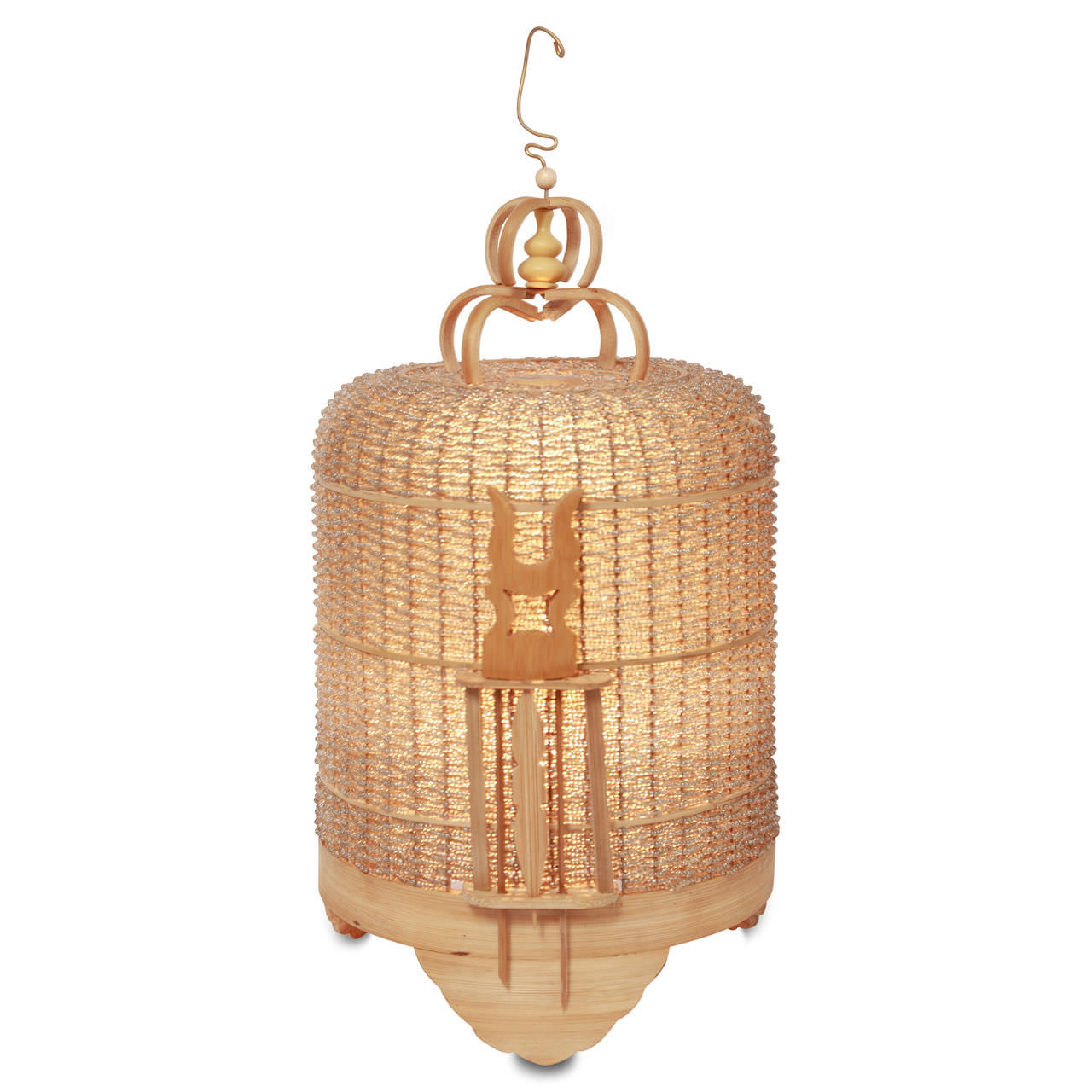 Floor Lamp Contemporary Metal Lantern Bird Cage Gong