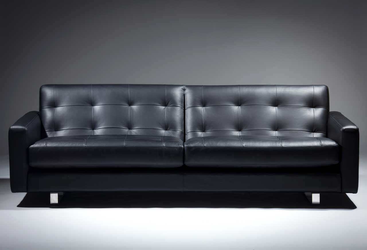 Contemporary sofa KAGAN ORIOR BY DESIGN LTD black / leather / 3