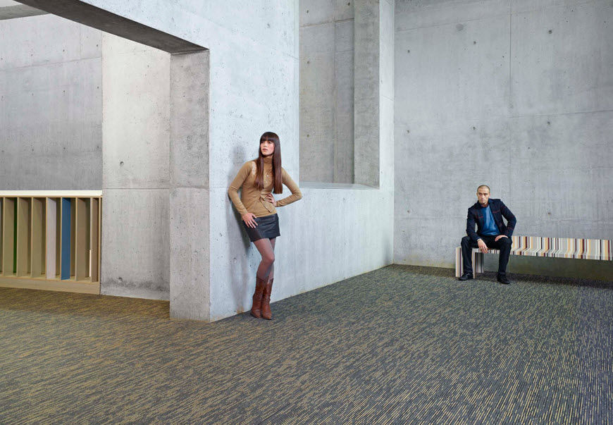 Tufted carpet CONNEXXION MODULYSS loop pile / synthetic / tertiary