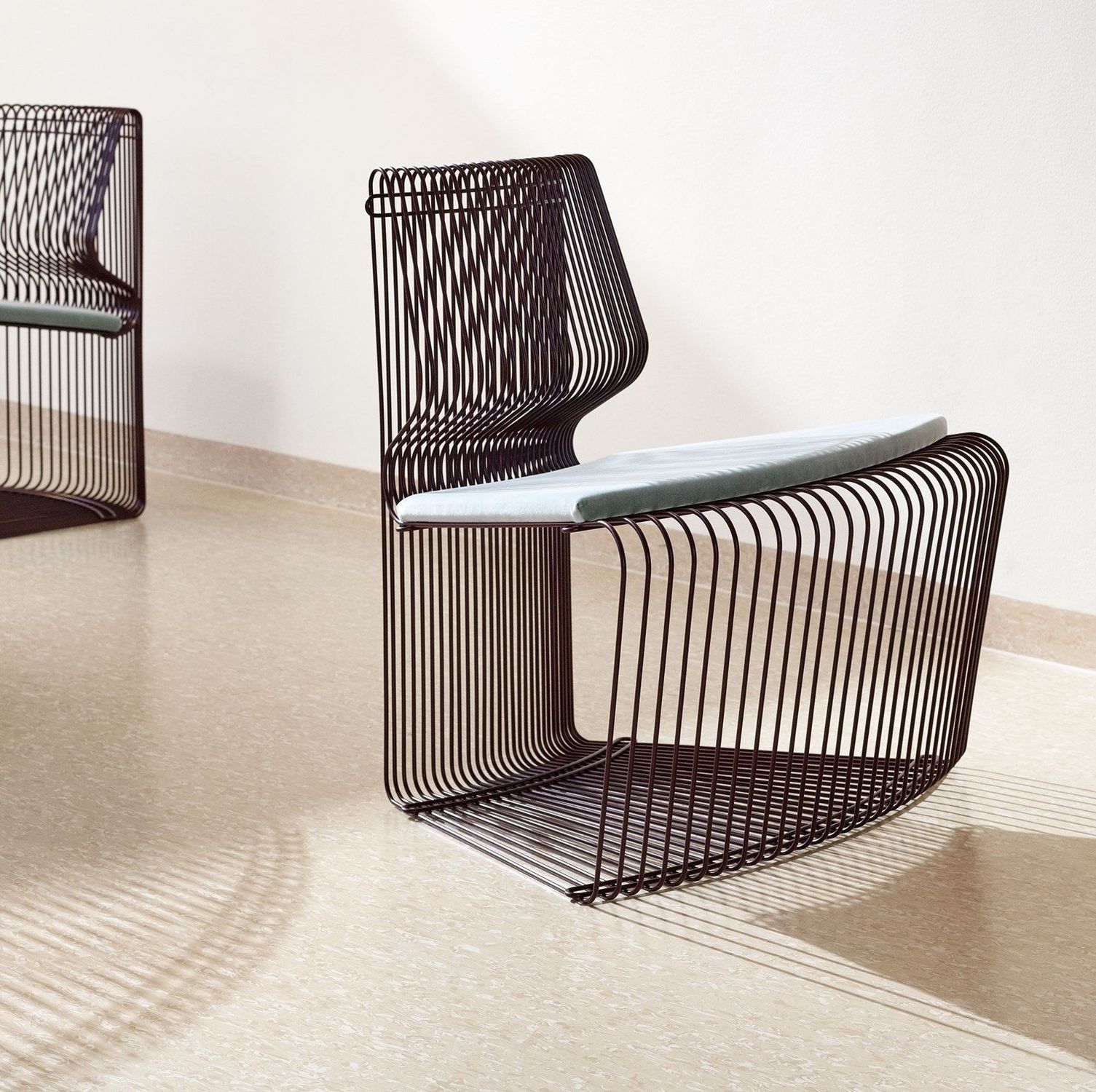 Contemporary chair Pantonova Concave Montana Furniture stainless