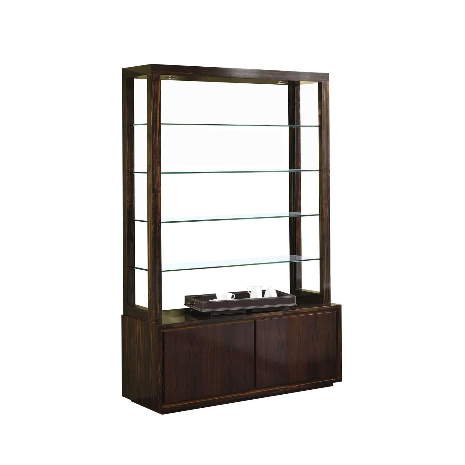 Freestanding bookcase KENYA ACANTO contemporary / wood veneer