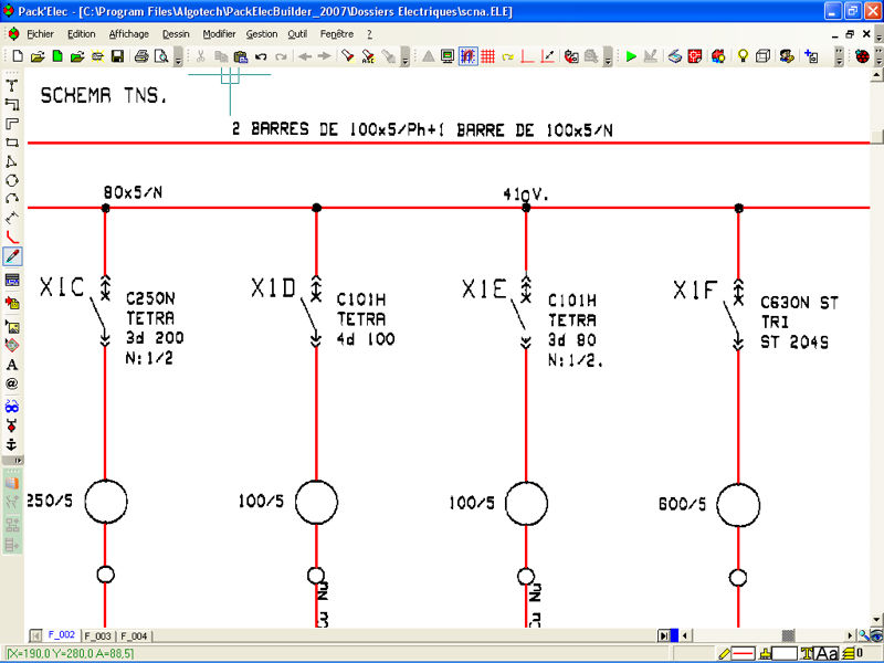 Analysis software SCAN’BUILDER Algo Tech for electrical installation
