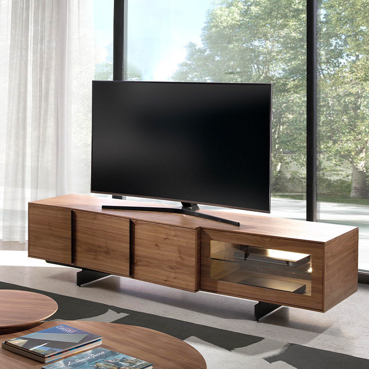 Contemporary TV cabinet - 3219 - Angel Cerdá - lowboard / wood veneer ...