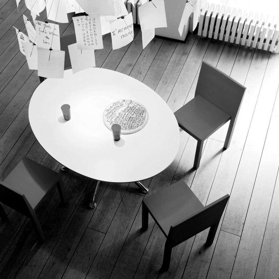 Contemporary chair UNO SEGIS technopolymer / stackable / black