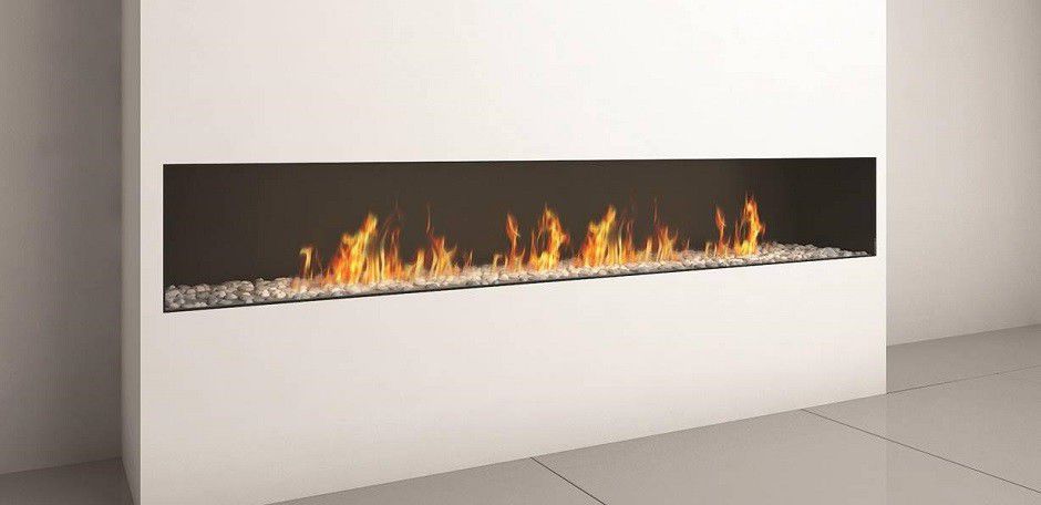 Gas Fireplace Contemporary Open Hearth Built In Clear 250