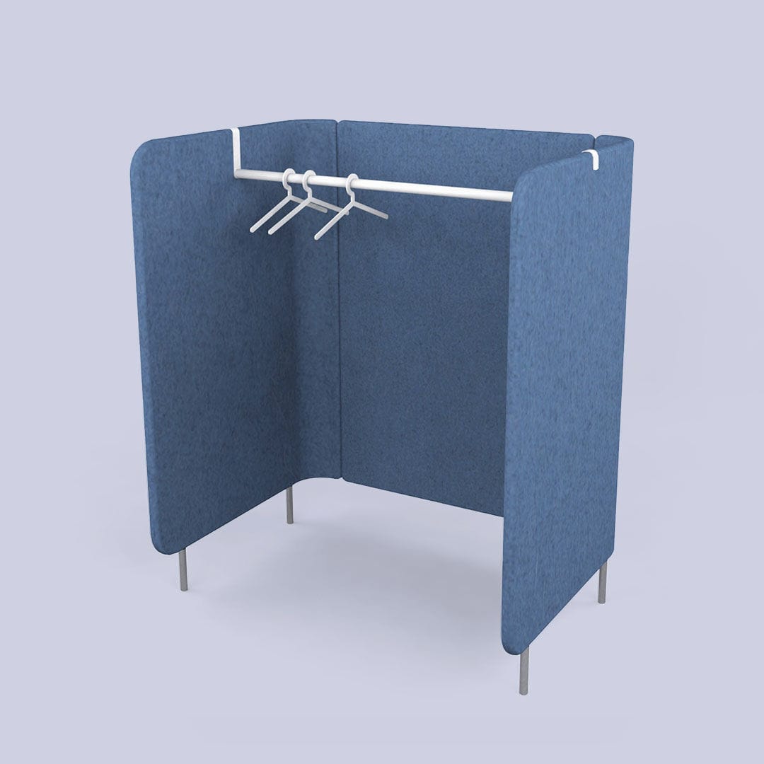 Floor coat rack ORGANIC Viasit GmbH contemporary / wood / blue
