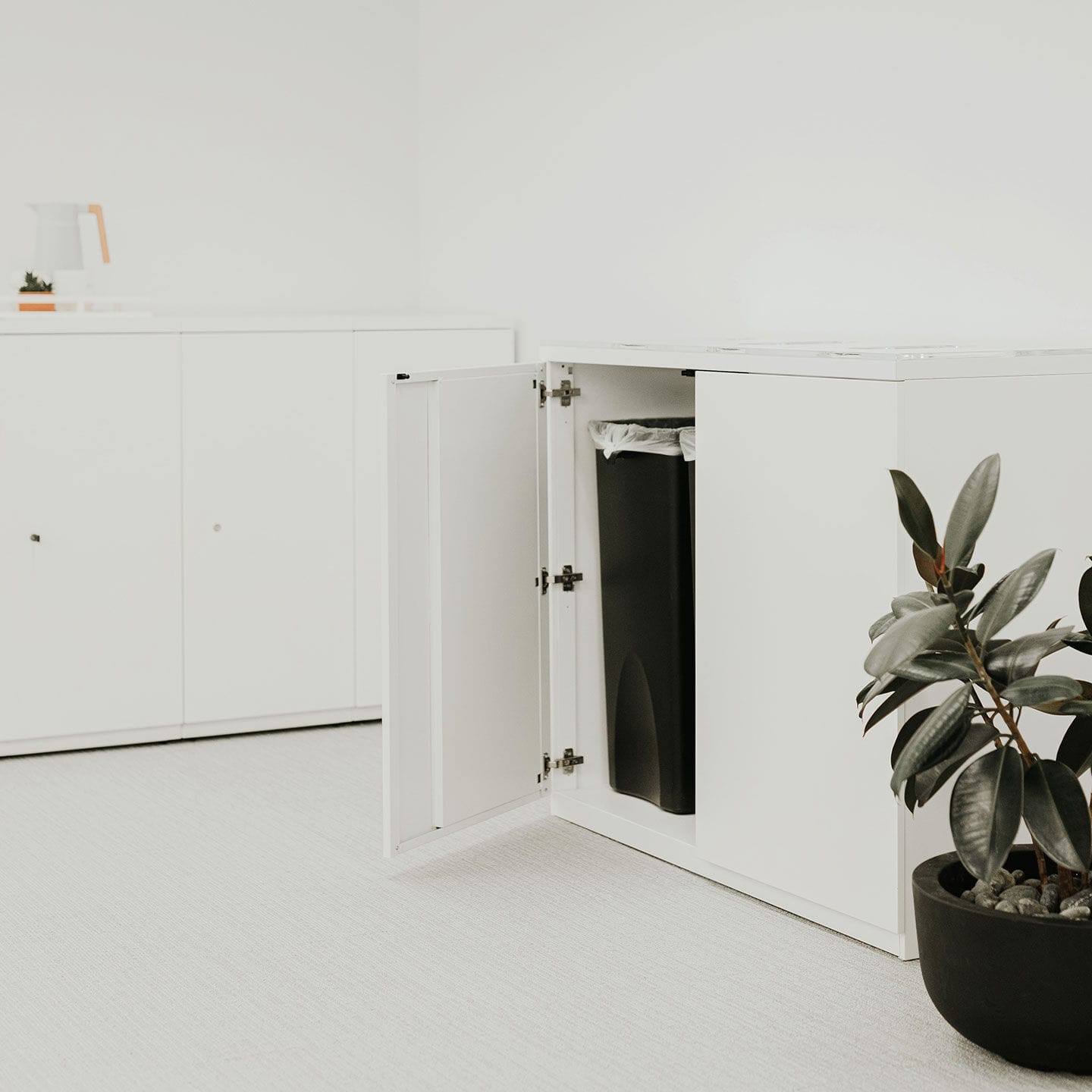 Public trash can X SERIES Haworth steel / plastic / recycling