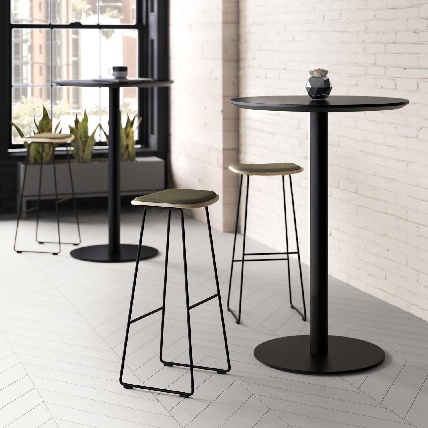 Contemporary bar stool - KYLA - Jasper Group - plastic / metal base ...