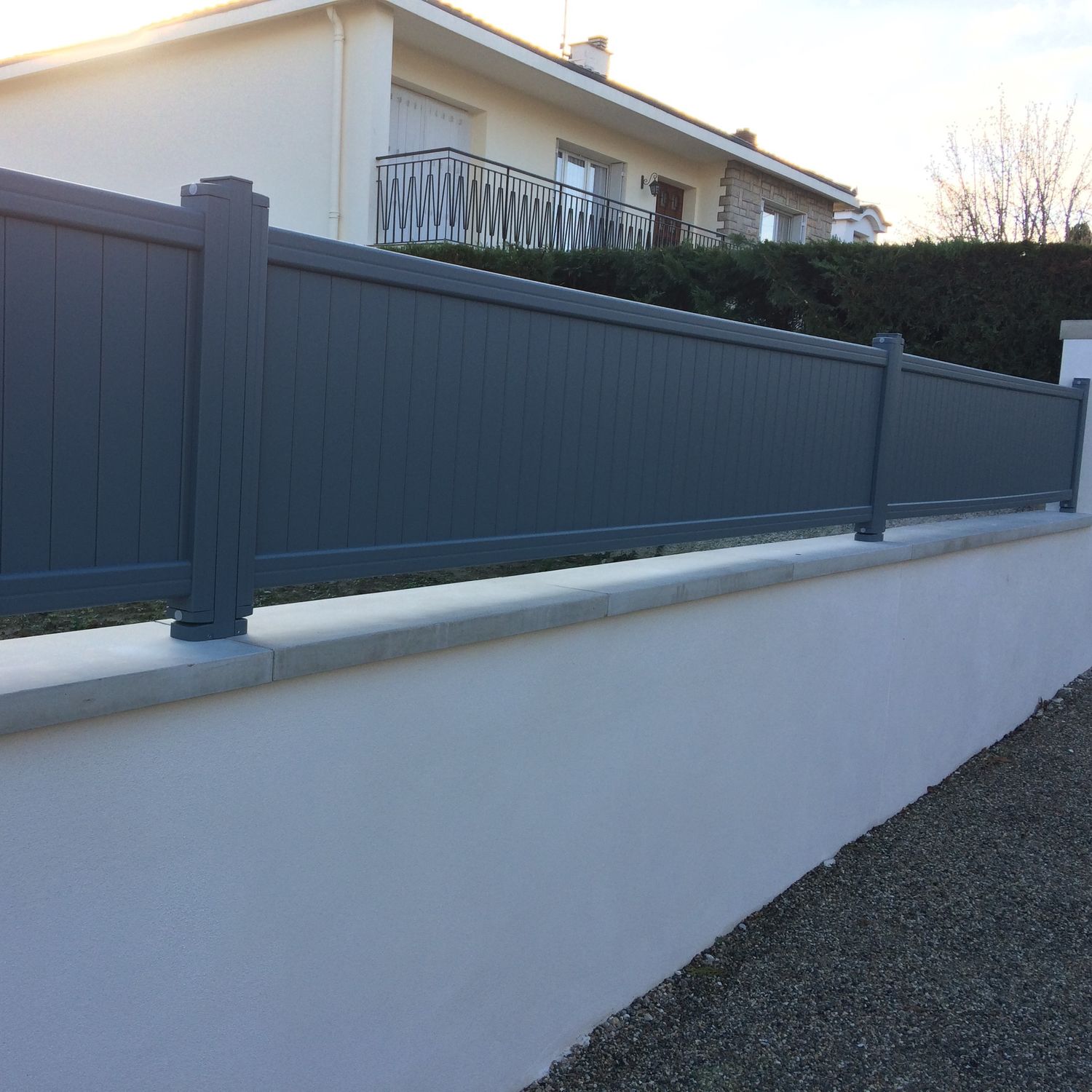 Fence with panels GLASGOW La Toulousaine aluminum / garden