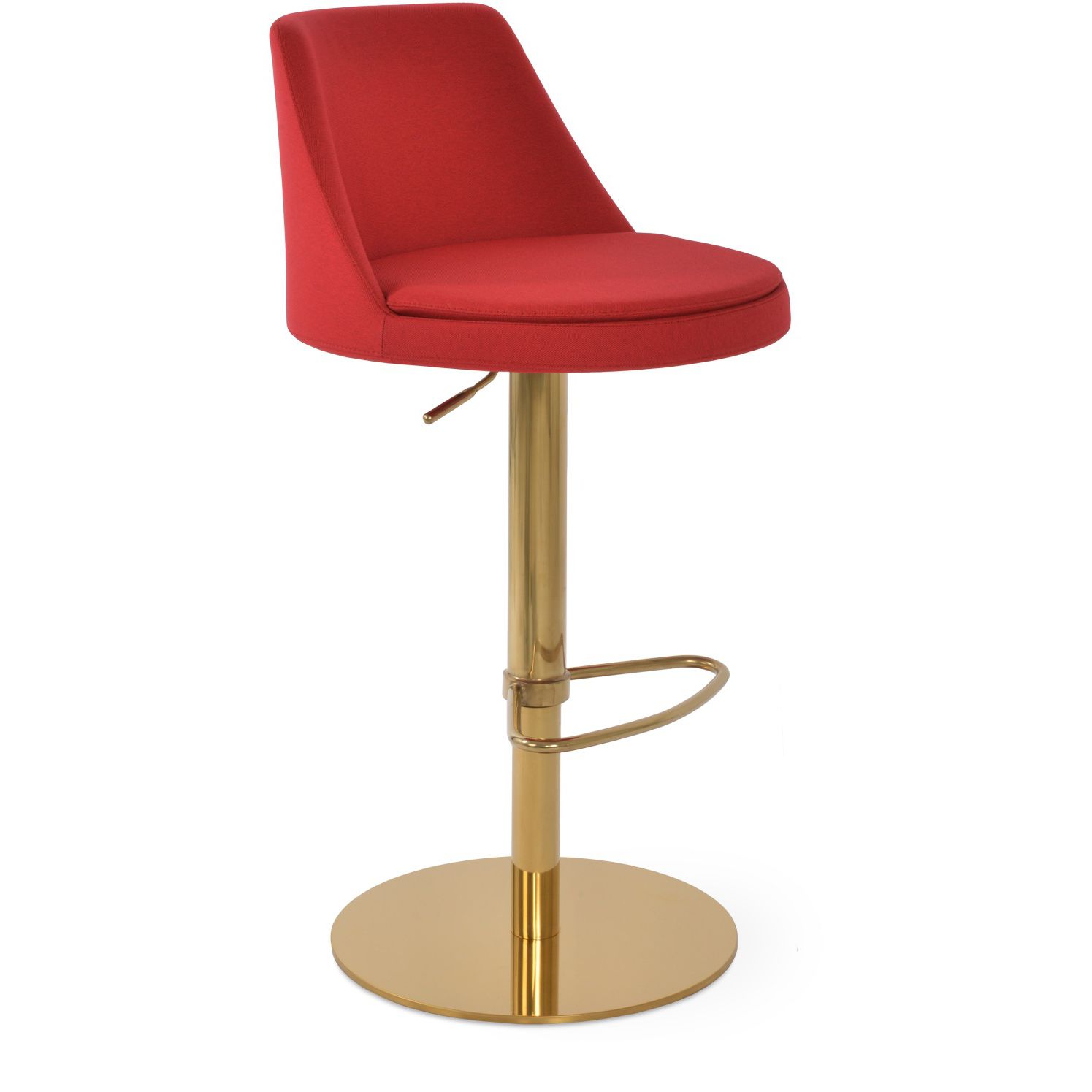 Contemporary bar chair MARTINI sohoConcept wool / leather / steel