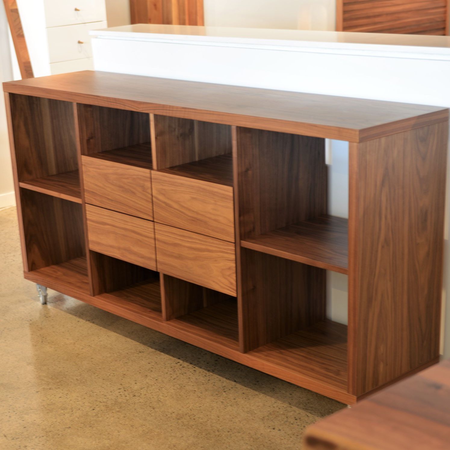 Contemporary Shelf Oak With Drawer Malta By Tayfur Ozkaynak