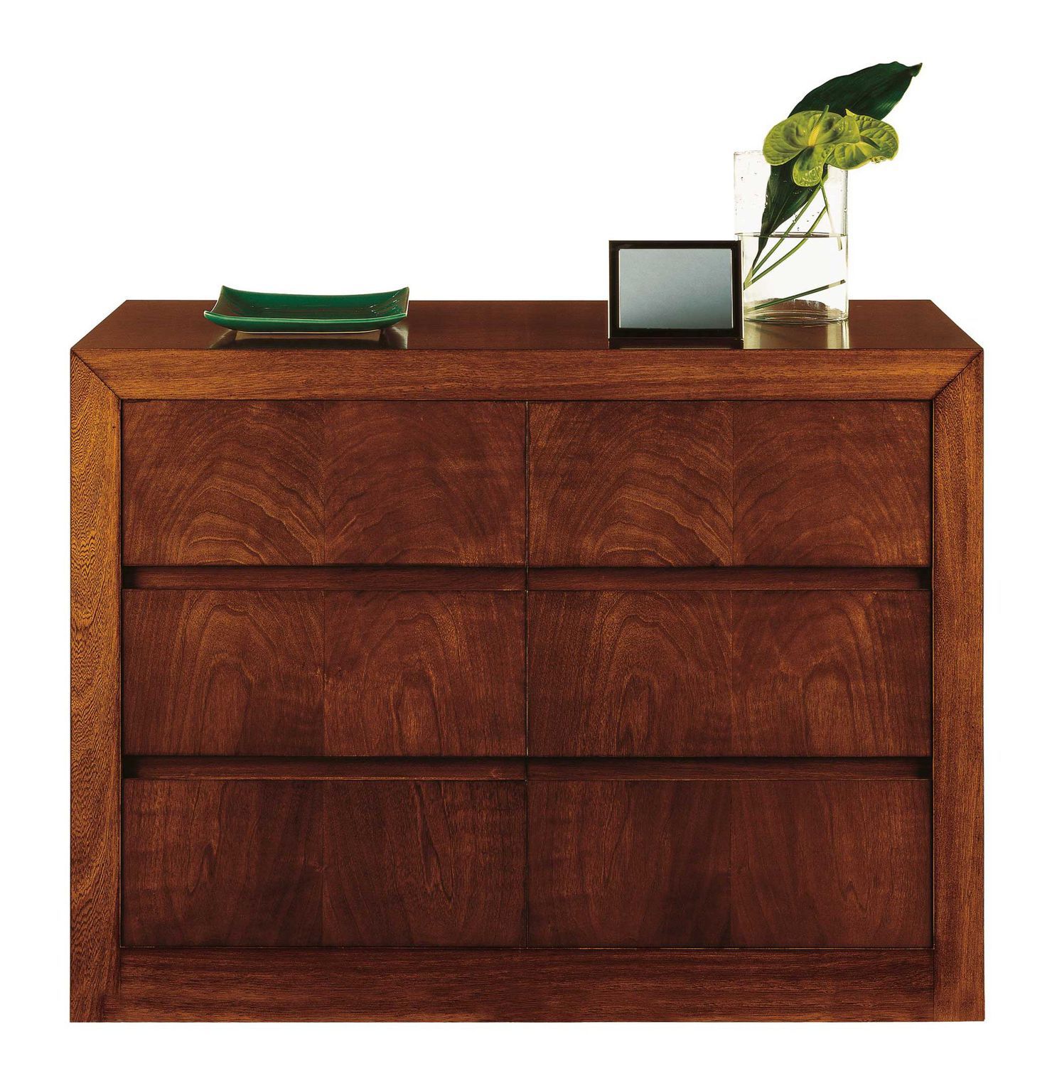 Contemporary Chest Of Drawers Walnut Beech On Casters T