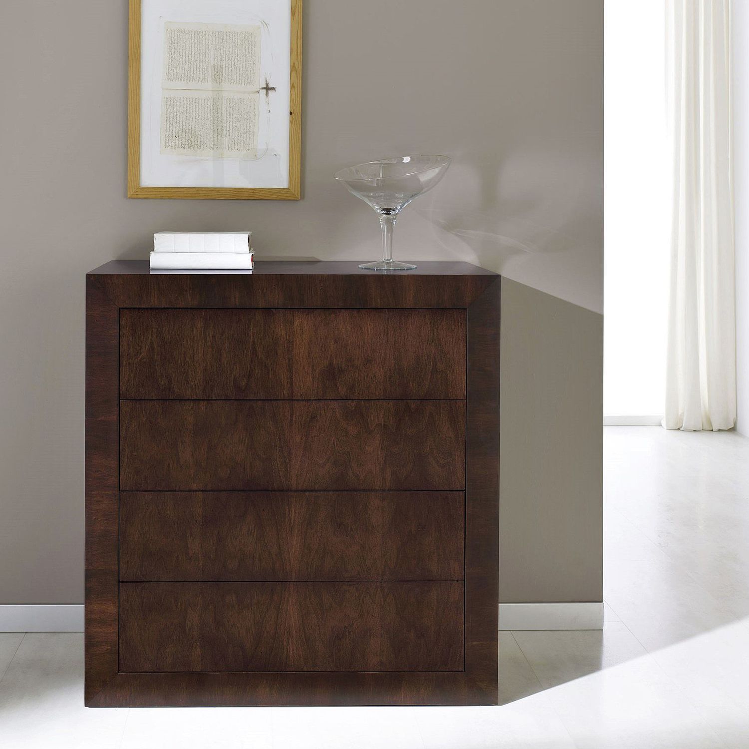 High chest of drawers T880 ArtesMoble contemporary / walnut / custom