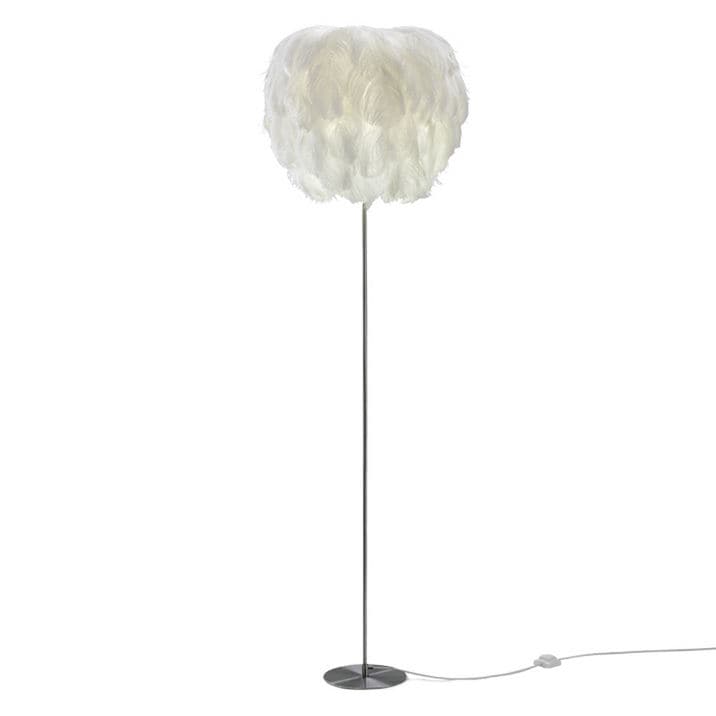 Floor-standing lamp - FIELA - Haldane Martin - feather / steel ...